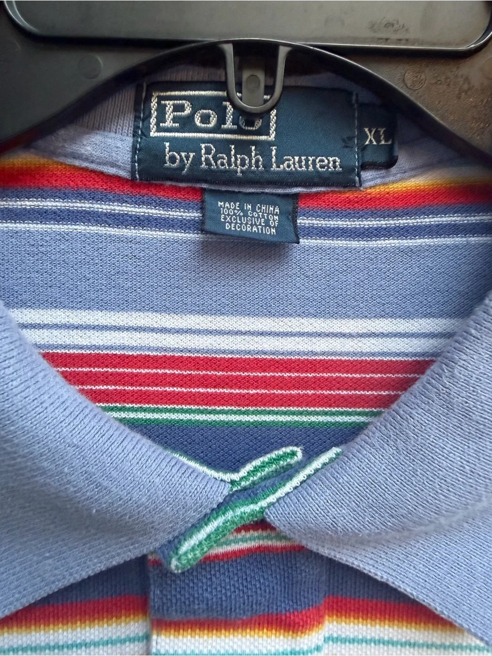 Polo Ralph Lauren Men’s XL Multicolored Multi-Stripe Short Sleeve Polo Shirt P1
